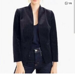 J Crew velvet blazer, open front